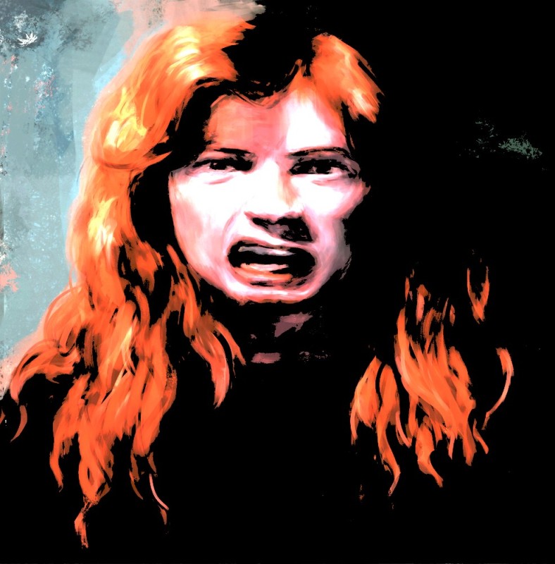 Create meme: mustaine, Mustaine Dave, Dave Mustaine sweating bullets