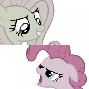 Create meme: flater, pinkie pie, diamond tiara