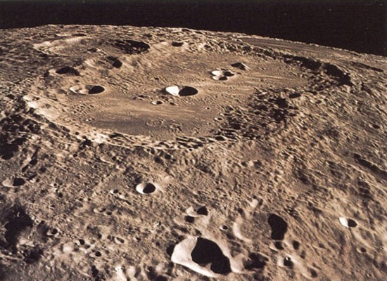 Create meme: craters of the moon, the surface of the moon, van de graaf crater on the moon