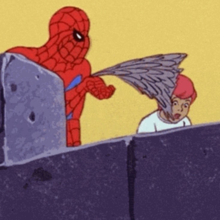 Create meme: meme Spiderman , spider-man gif, crooked spider-man meme