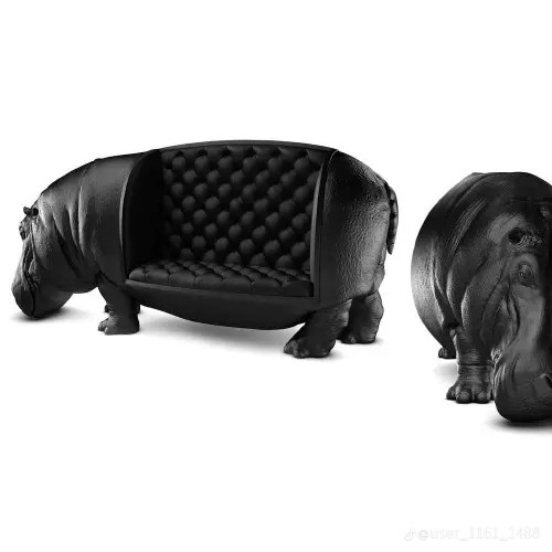 Create meme: Maximo riera chair, Poof hippo hippo, an animal-shaped chair