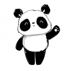 Создать мем: пандочки рисунки, Panda Bear, панда рисунок