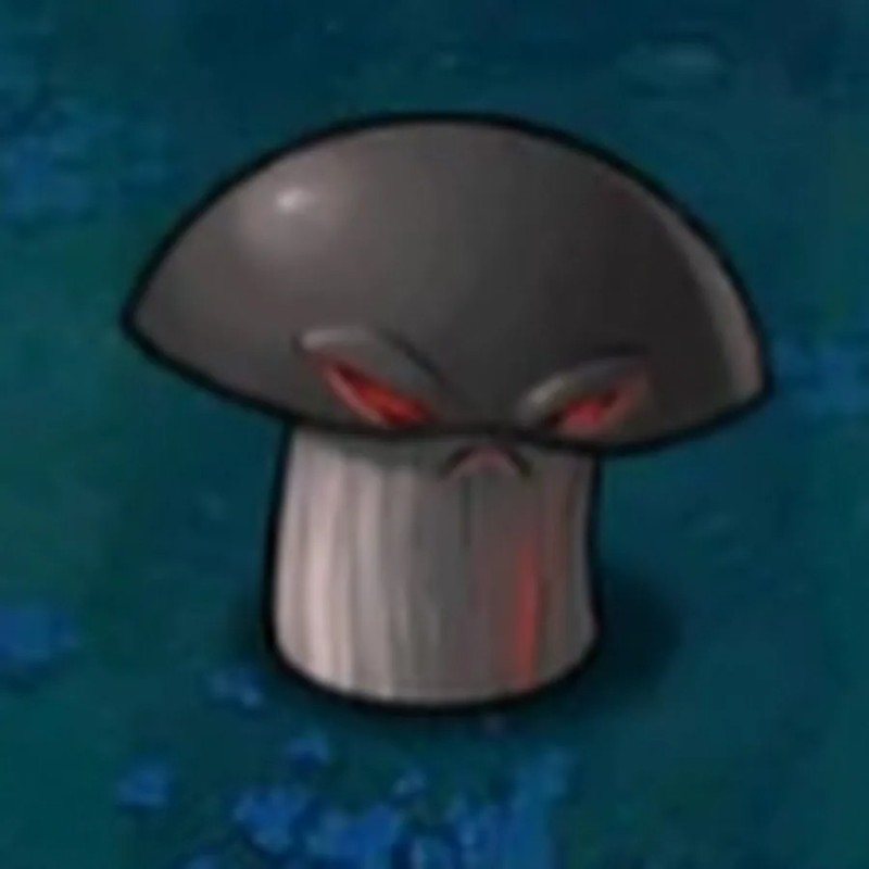 Create meme: Mushroom of Fate in Plants vs Zombies, mushroom from a plant against zombies, Mushroom plants vs zombies