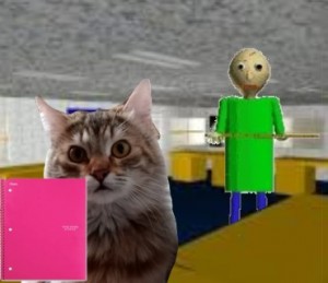 Создать мем: балди котик игроман, baldi s basics, симулятор балди