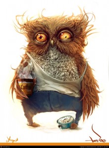 Create meme: owl and coffee, owls, owl picture