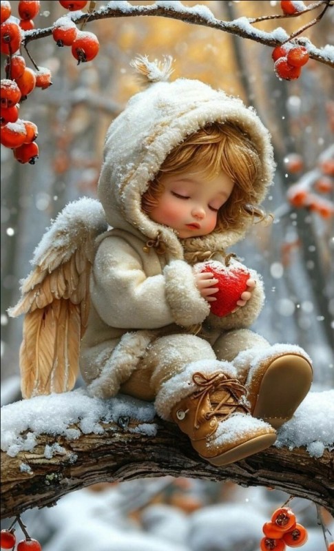 Create meme: little angel, merry Christmas , cute little angels