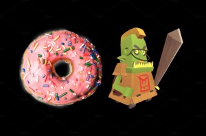 Create meme: darkness, donut
