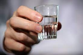 Create meme: a glass of vodka, I raise a glass of vodka, vodka shot glass