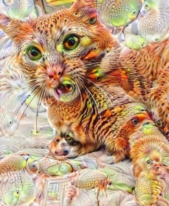 Create meme: DeepDream, the neural network psychedelic, picture of artificial intelligence neural networks