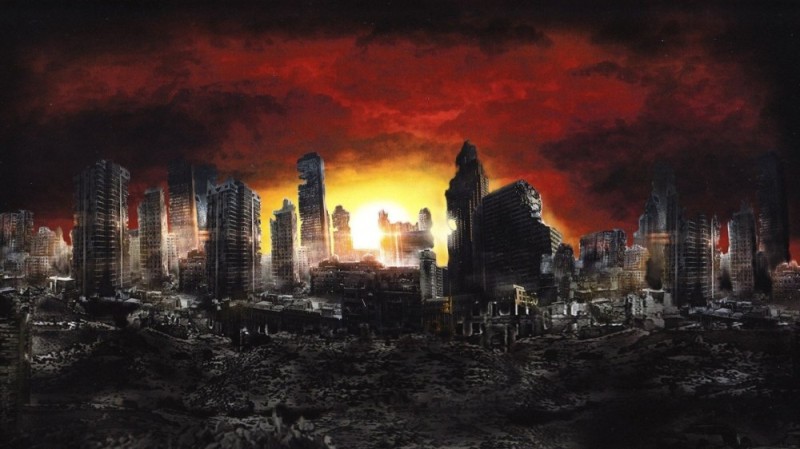 Create meme: the ruined city, Vladimir Manyukhin artist Apocalypse America, the city after the apocalypse