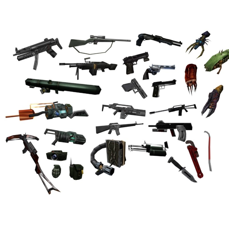 Create meme: GTA San andreas weapons, GTA 5 weapons, unreal tournament 2004 weapons