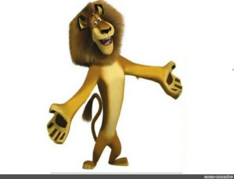 Create meme: lion from Madagascar, Alex the lion, the lion from the cartoon madagascar