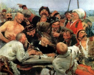 Create meme: Repin Cossacks, picture Repin Cossacks, Ilya Repin Cossacks