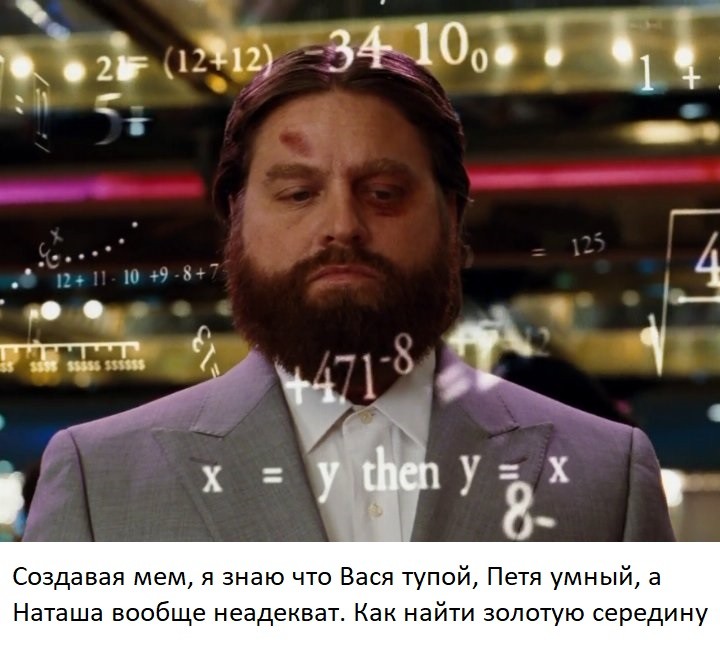 Create meme: the hangover formula meme, Zach Galifianakis formula, Zach Galifianakis the hangover