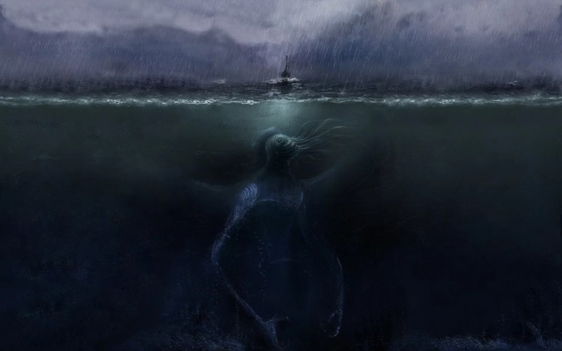 Create meme: lovecraft's thalassophobia, the bloop sea monster, Deep-sea Lovecraft