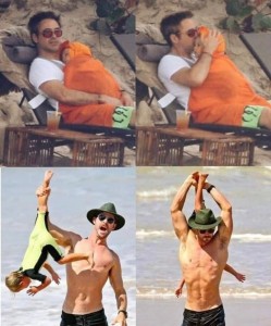 Create meme: fun, Chris Hemsworth 2018 paparazzi, Robert Downey Jr. and Chris Hemsworth on the beach