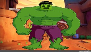 Create meme: Hulk , pablo bravl, Trio in a boss fight