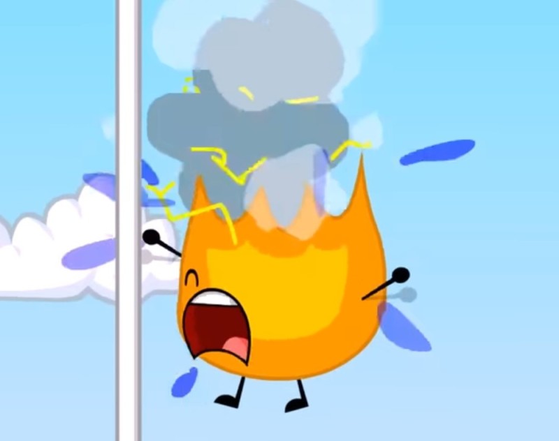 Создать мем: firey jr, лифи bfdi, firey bfb