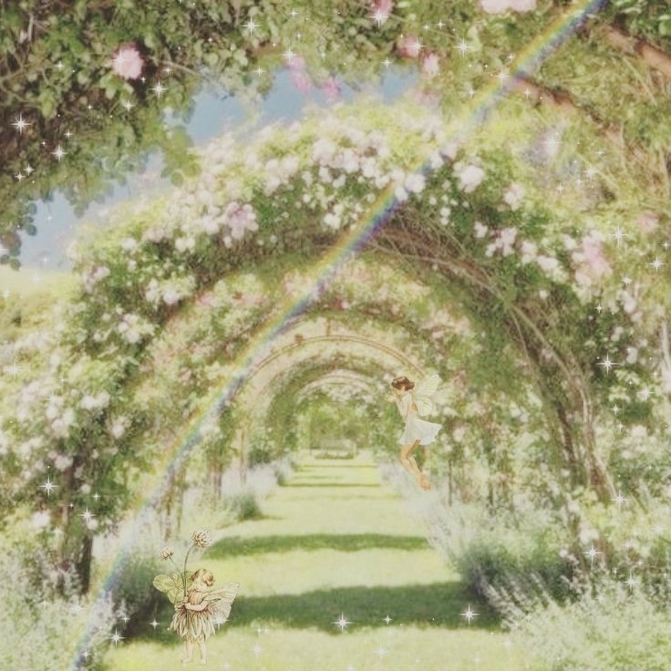 Create meme: beautiful garden, floral arch, rose garden