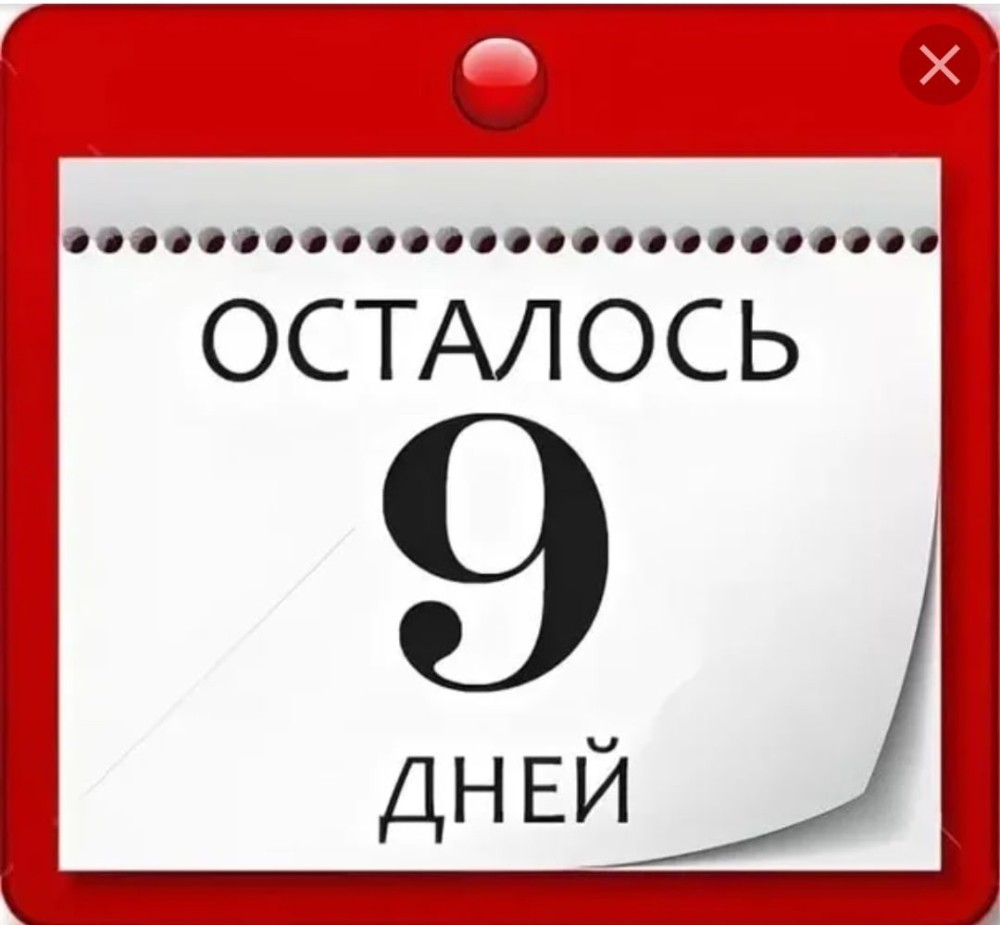 До отпуска 9 дней картинки