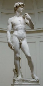 Create meme: Michelangelo, statue of David