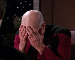 Create meme: double facepalm, double facepalm, Picard facepalm