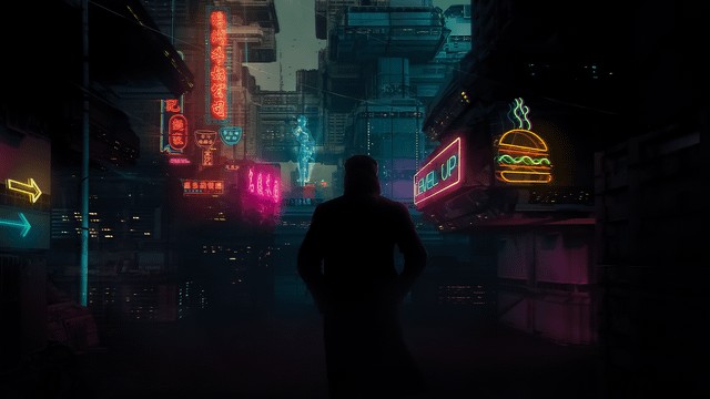 Создать мем: bladerunner 2049, город киберпанк, найт сити киберпанк