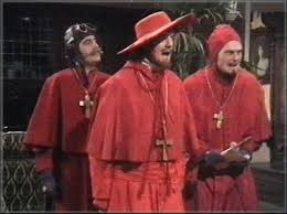 Создать мем: испанская инквизиция сериал, монти пайтон инквизиция, nobody expects the spanish inquisition