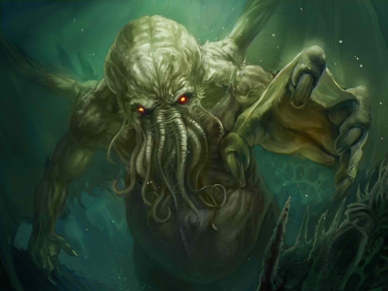 Create meme: howard lovecraft cthulhu, the myths of cthulhu, cthulhu fhtagn lovecraft