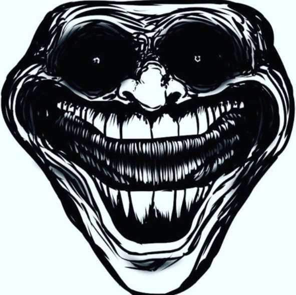 Create meme: evil trollface, scary trollface, trollface monster