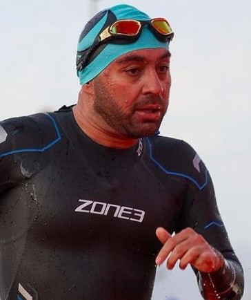 Create meme: Mirzoev , swim , triathlon