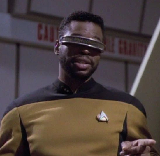 Create meme: Levar Burton Star Trek, Levar Burton Star Trek, Star Trek: The Next Generation