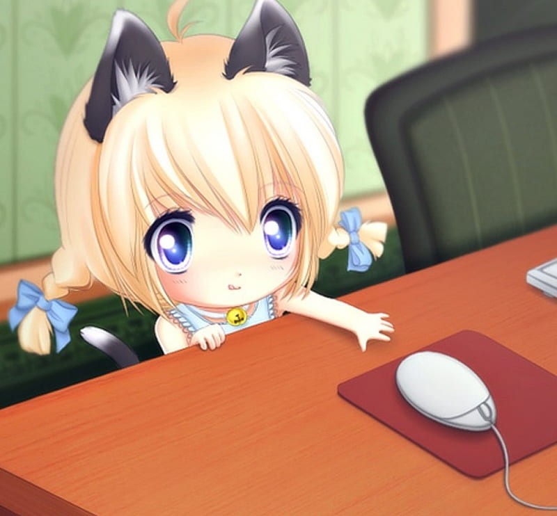 Create meme: anime game desktop, anime neko, anime nyashka