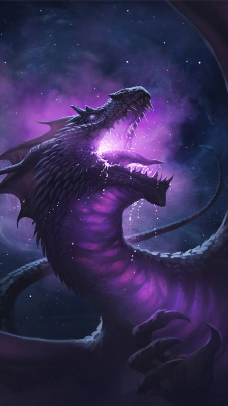 Создать мем: дракон неон, фэнтези драконы, фиолетовый дракон