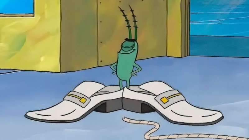 Create meme: plankton in shoes, shoes , activity