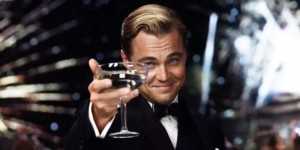 Create meme: Leonardo DiCaprio Gatsby, Leonardo DiCaprio raises a glass, the great Gatsby Leonardo DiCaprio with a glass of