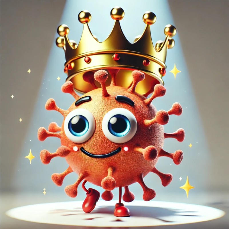 Create meme: coronavirus with a crown, coronavirus, the virus and