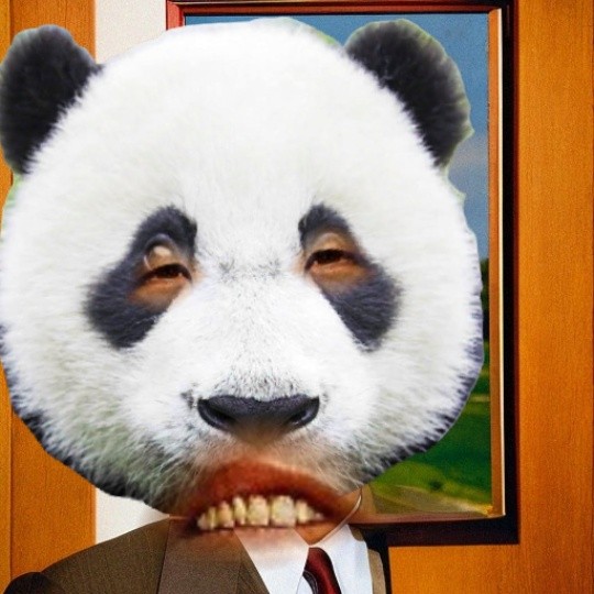 Create meme: panda face, pandas, the trick 