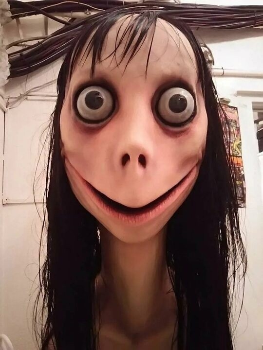 Create meme: momo fear, momo