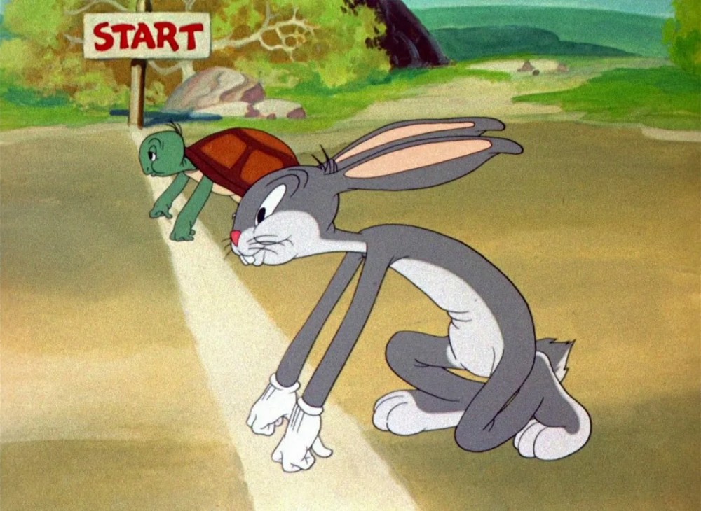 Create meme: Bugs Bunny and the Turtle, bugs Bunny , tortoise beats hare 1941