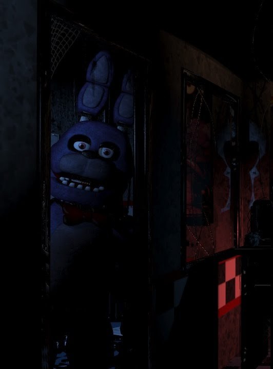 Дверь фнаф 1. ФНАФ 1 Бонни в двери. FNAF 1 Бонни у двери. ФНАФ Бонни в двери. Бонни в офисе ФНАФ 1.