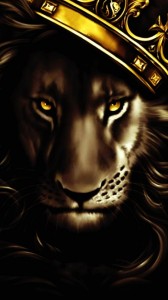 Создать мем: обои лев с короной на голове, lion art, лев арт обои с короной