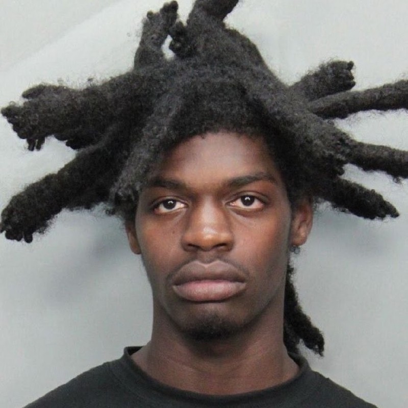 Create meme: kodak black hairstyle, mugshot , mugshots