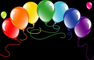 Create meme: colored balloons on a transparent background, balloons, birthday
