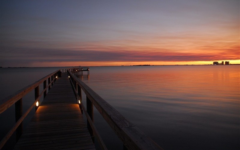 Create meme: aesthetics of the beach in the evening, pier evening, landscape 