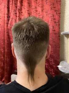 Create meme: men's short haircuts from the back, men's haircuts, fade haircut, back view.