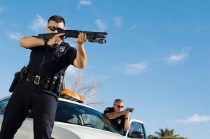 Create meme: COP, American COP shot boy with toy gun, policeman with a shotgun