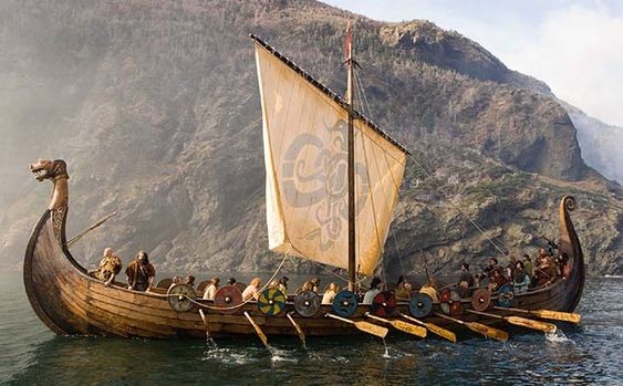 Create meme: viking ships drakkars, viking rook, viking drakkar