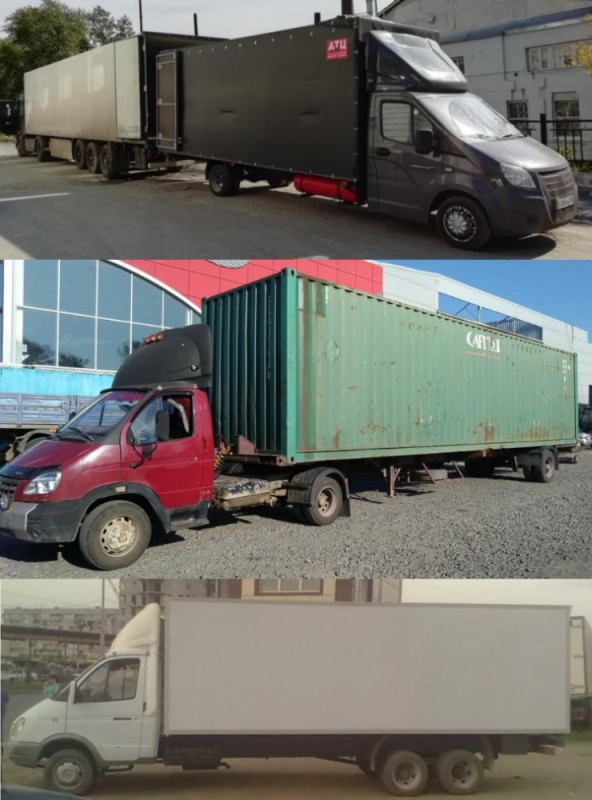 Create meme: gazelle tractor with semi-trailer, gazelle truck, gazelle next 6 meters with trailer