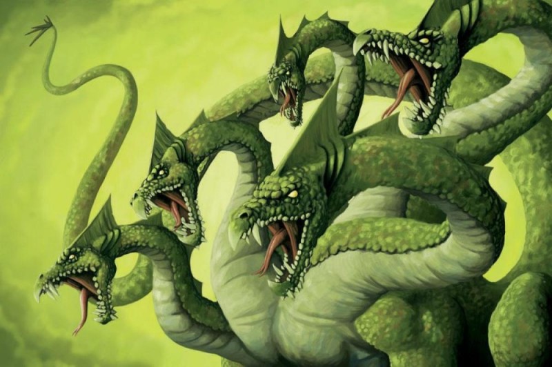 Create meme: lernaean Hydra, The 12 Exploits of Hercules the Lernaean Hydra, The second feat of Hercules